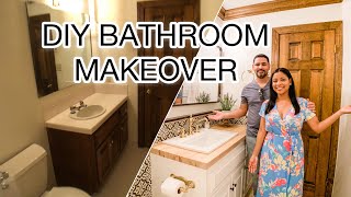 DIY BATHROOM MAKEOVER ON A BUDGET!  #DIY #makeover  #homedecor