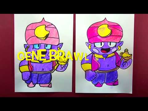 How to draw Gene Brawl stars easy step by step