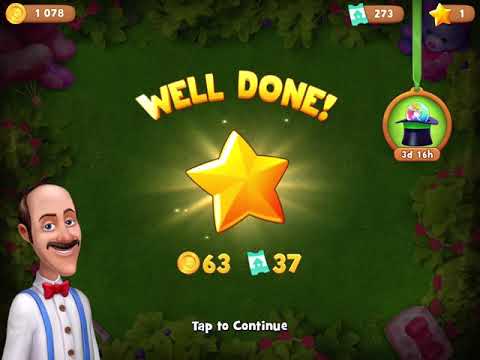 Gardenscapes Level 2924 With No Boosters - Treehouse Renovation: Windows With Flowers