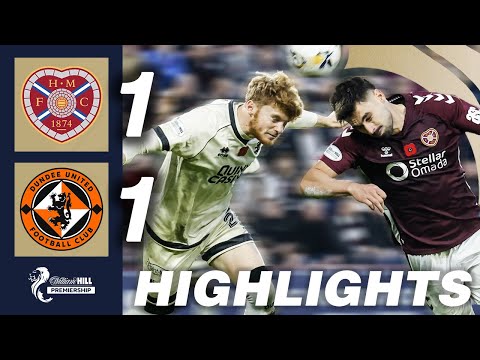 Heart of Midlothian 1-1 Dundee United | HIGHLIGHTS | William Hill Premiership