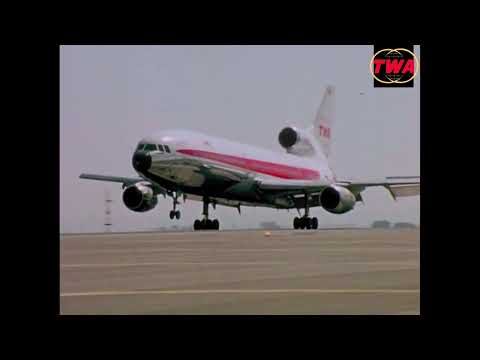 TWA Trans World Airlines Lockheed  L-1011 arrive & takeoff from Lockheed's Facility Palmdale Airport