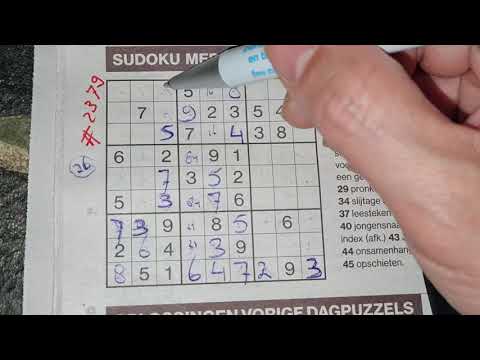 How about the number....... (#2379) Medium Sudoku puzzle. 02-25-2021