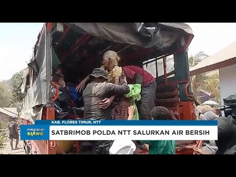 POLDA NTT SALURKAN BANTUAN AIR BERSIH UNTUK KORBAN ERUPSI GUNUNG LEWOTOBI