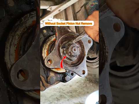 Tite Pinion Nut Open Without Socket #mechanic #cartipstv #truck #4x4truck