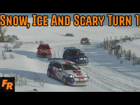 Snow, Ice And A Scary Turn 1 - Forza Horizon 4