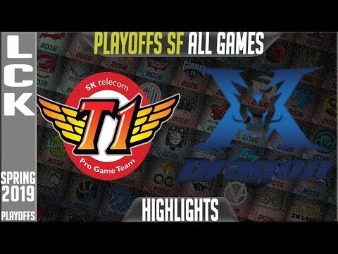 SKT vs KZ Highlights ALL GAMES | LCK Playoffs Semifinals Spring 2019 | SK Telecom T1 vs King Zone