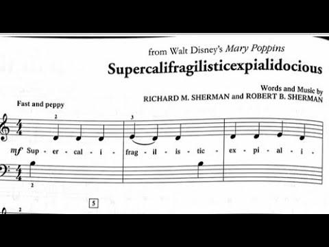 Faber Playtime - Popular - pg. 14-15 - Supercalifragilisticexpialidocious - 43pts