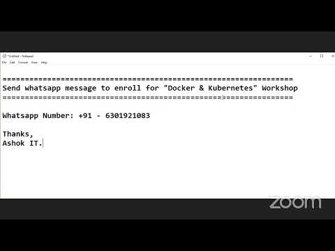 Docker & Kubernetes Workshop | Ashok IT