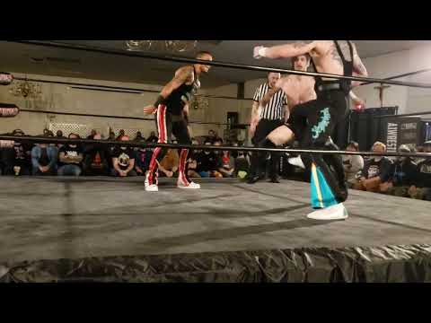 clip of Isiah kassidy vs kody lane vs alec price at alpha-1 wrestling (3/24/24)