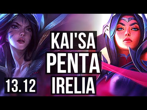 KAI'SA vs IRELIA (MID) | Penta, 2.1M mastery, 1000+ games, Dominating | EUW Master | 13.12