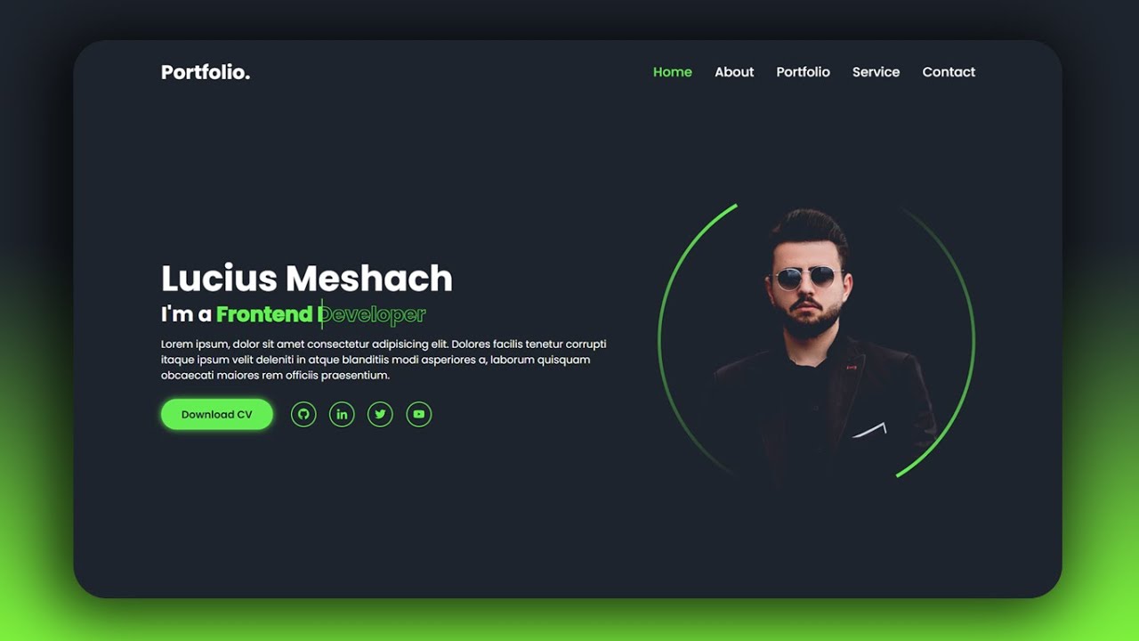 Create A Portfolio Website Using HTML & CSS Only