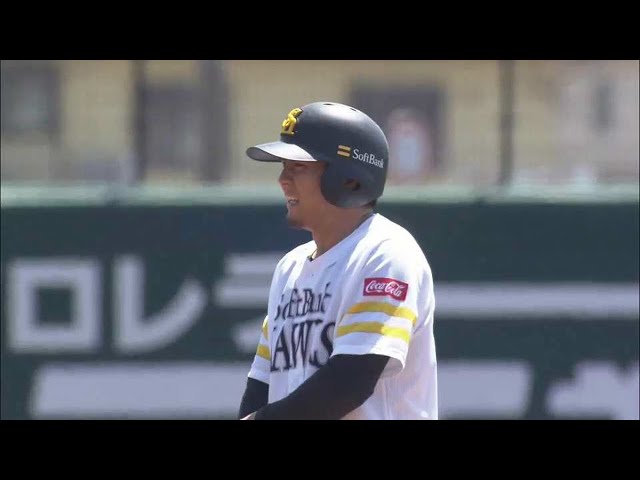【ファーム】ホークス・佐藤直樹 ライト線へのタイムリー2ベースヒット!! 2022年4月30日 福岡ソフトバンクホークス 対 阪神タイガース
