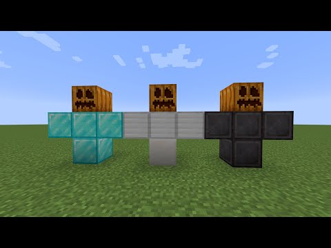 Diamond golem VS Iron golem Vs Netherite golem minecraft video