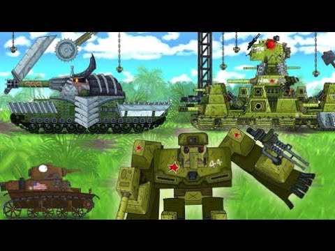 Repair of Iron Samurai & KV 44. Soviet Robo Monster Escapes | "The Calling" Tanks Music Video 