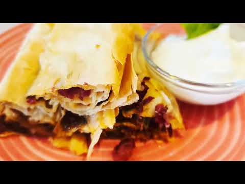 Сочна вита баница с Одрински кори, праз и саздърма | Зимна рецепта