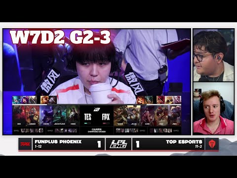 FPX vs TES - Game 3 | Week 7 Day 2 LPL Summer 2025 Split 3 | FunPlus Phoenix vs Top Esports G3 full