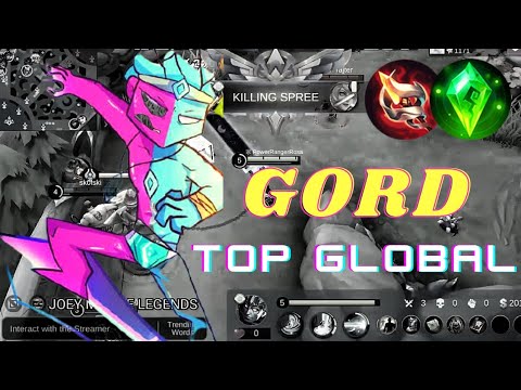 Gord Perfect Gameplay - Best Build Gord 2021 - Top Global Gord By PowerRangerRosa - MLBB Gord