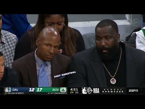 Ray Allen, Kendrick Perkins and Paul Pierce are in TD garden for KG's Jersey Retirement Ceremony