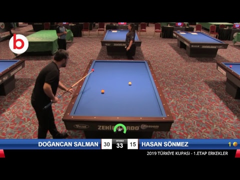 DOĞANCAN SALMAN & HASAN SÖNMEZ Bilardo Maçı - 2019 TÜRKİYE KUPASI 1. ETAP ERKEKLER-2.ÖN ELEME