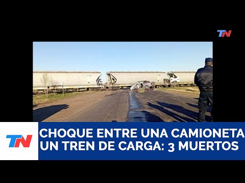 Entre Rios: 3 personas murieron tras el choque entre una camioneta y un tren de carga.