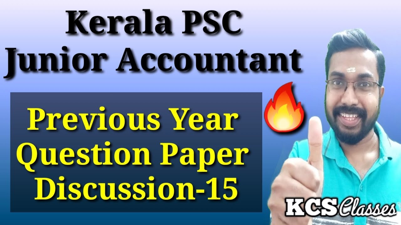 Kerala PSC Junior Accountant Previous Year Question Paper Discussion-15|Category Number 363/364/2025