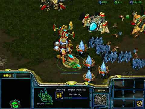 StarCraft: Brood War - 1 Protoss vs 7 computers (vs 4 Zerg & 3 Protoss ) Map: Big Game Hunters