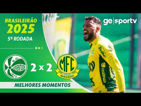 Gols e lances de Juventude-RS x Mirassol