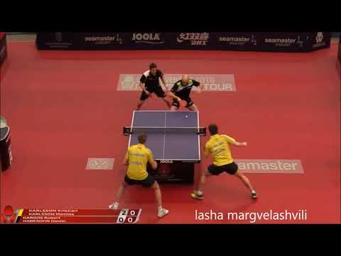 Robert Gardos Daniel Habesohn vs Kristian Karlsson Mattias Karlsson (Hungarian Open 2018)