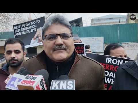PDP protests against brutal attacks on innocent Kashmiris.
