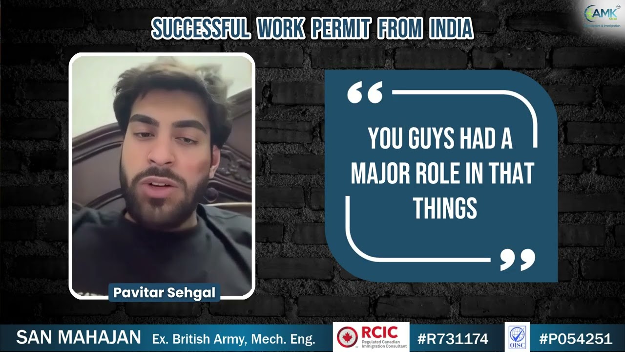 🎉 Success Story Spotlight! 🇨🇦 | Work Permit for Canada has just been approved! 👨‍🍳✈️