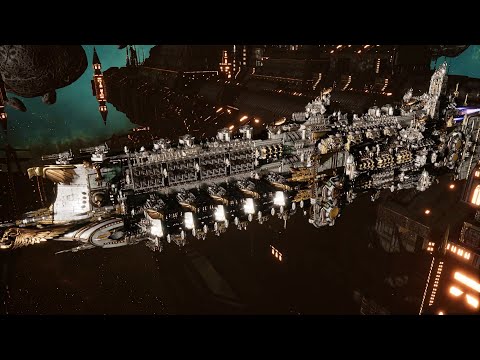 Imperial Navy vs Tau Protector Fleet - Skalgrim Mod - Massive Battle - Battlefleet Gothic Armada 2