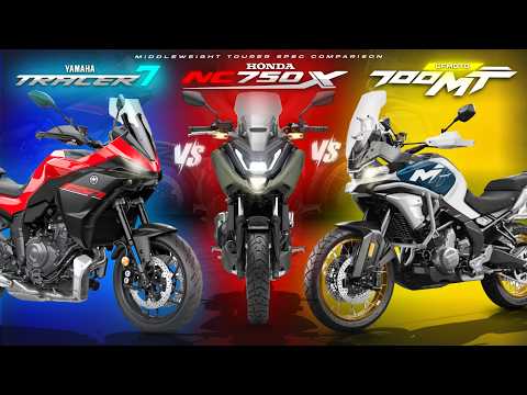 2025 Yamaha Tracer 7 vs Honda NC750X vs CFMoto 700MT ┃ Middleweight Touring Bike Showdown!