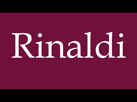 How to Pronounce ''Rinaldi'' Correctly in German
