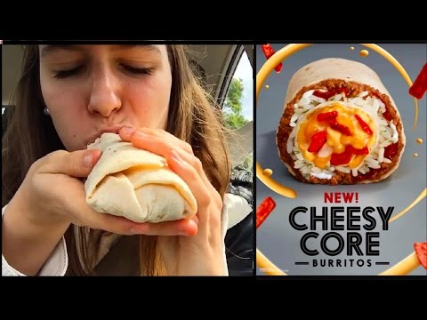 TACO BELL CHEESY CORE BURRITO! Mukbang | EATING SHOW