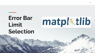 Error Bar Limit Selection with matplotlib