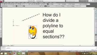 Autocad: Measure and divide a polyline to equal segments