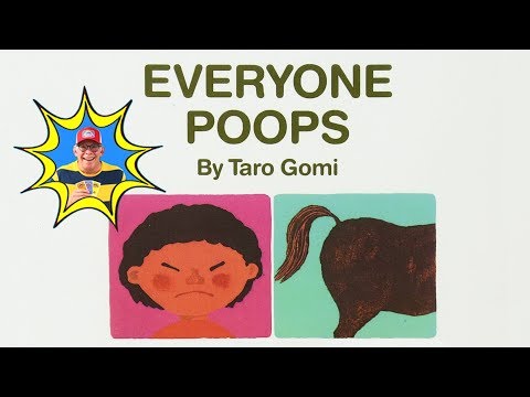 Everyone Poops a kids book by Taro Gomi read aloud by Richard Rosser with Adventure Cards Kids TV!