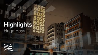 Hugo Boss 2022 rebrand | Large format projections | London, Paris, Mil