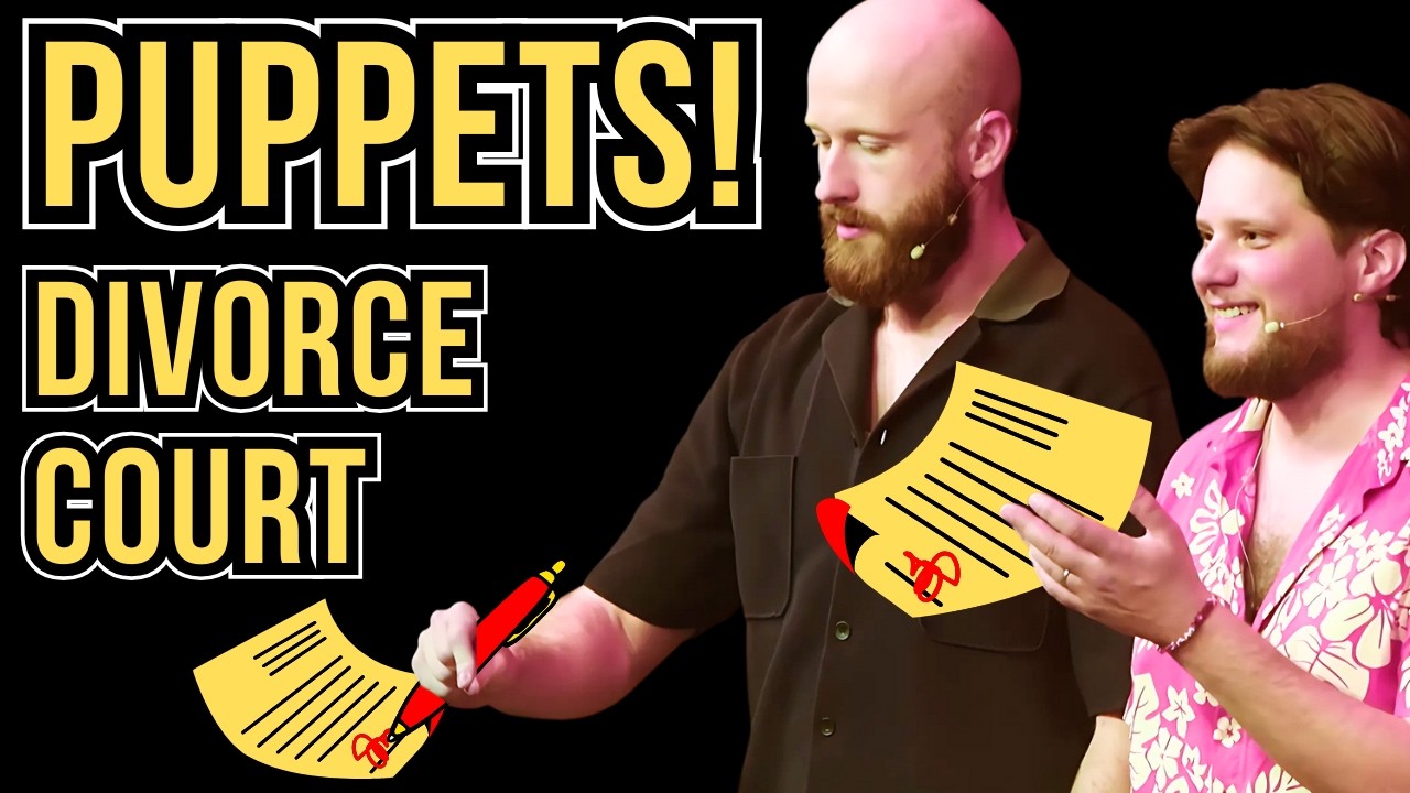 DIVORCE DRAMA | The PUPPETS Game (audience member CONTROLS them like puppets) | Shoot From The Hip