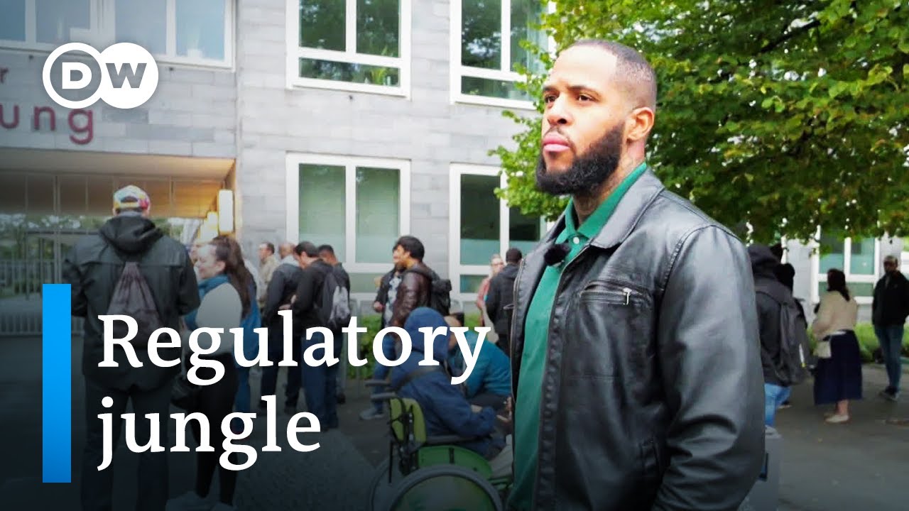 Migrants facing German bureaucracy