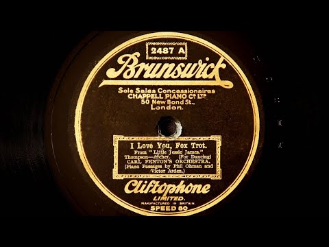 Carl Fenton's Orchestra - I Love You (1923)