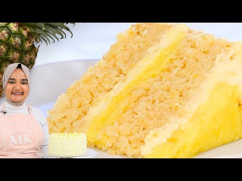 This super moist PINEAPPLE CAKE recipe is the BEST I've ever tried!