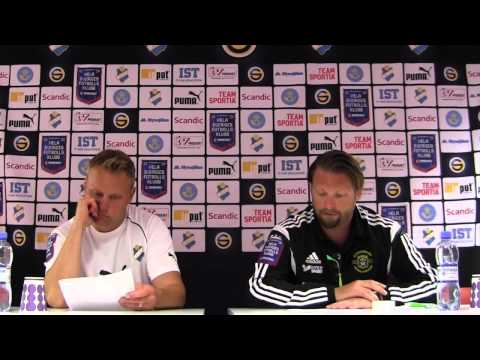 Presskonferens efter Östers IF - Ängelholms FF 2014-07-25