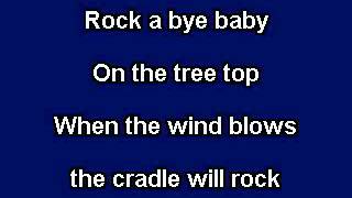 Rock a Bye Baby, Karaoke video with lyrics, Instrumental Version
