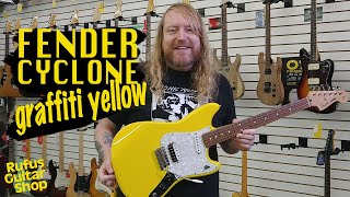 Video thumbnail for RUFUS GUITAR SHOP - FENDER Cyclone in Graffiti Yellow by Rufus Guitar Shop