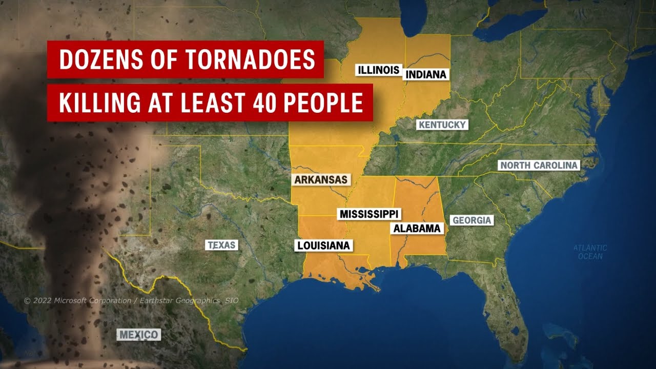 Devastating storms kill at least 40 across 7 states in the South and Midwest
