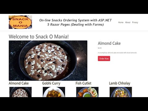 Online Snacks Ordering System with ASP NET 5 Razor Pages Dealing with Forms Part 6