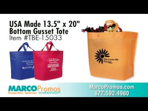 80 GSM USA Made 13.5 x 20 Bottom Gusset Tote