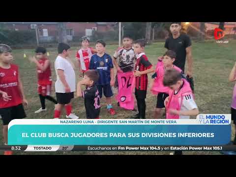San Martín de Monte Vera busca jugadores para sus divisiones inferiores | Nazareno Luna - Dirigente