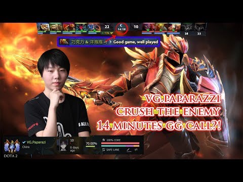 How to crush your enemy.. 14 GG CALL?? VG.Paparazzi Top Leaderboard SEA dota 2